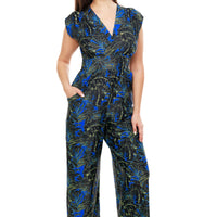 Tropical Midnight Veronica Lake Jumpsuit