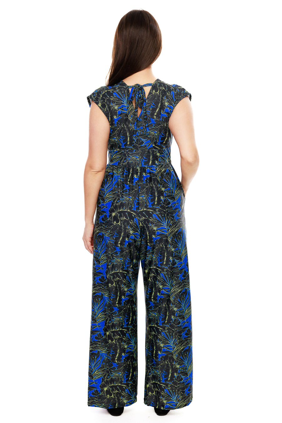 Tropical Midnight Veronica Lake Jumpsuit