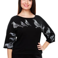 Quail Family Dolman Top