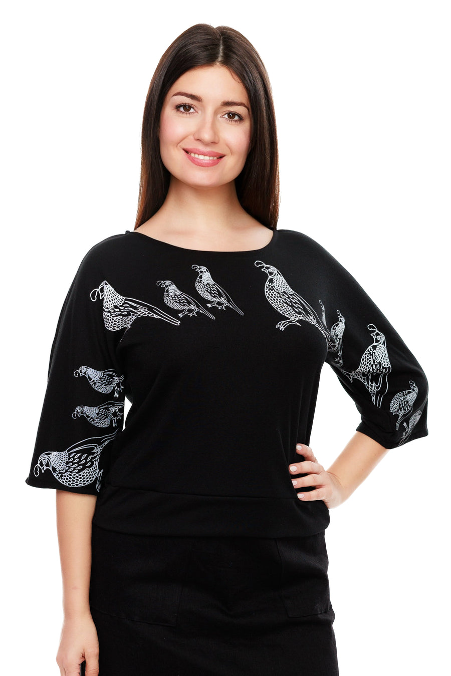 Quail Family Dolman Top