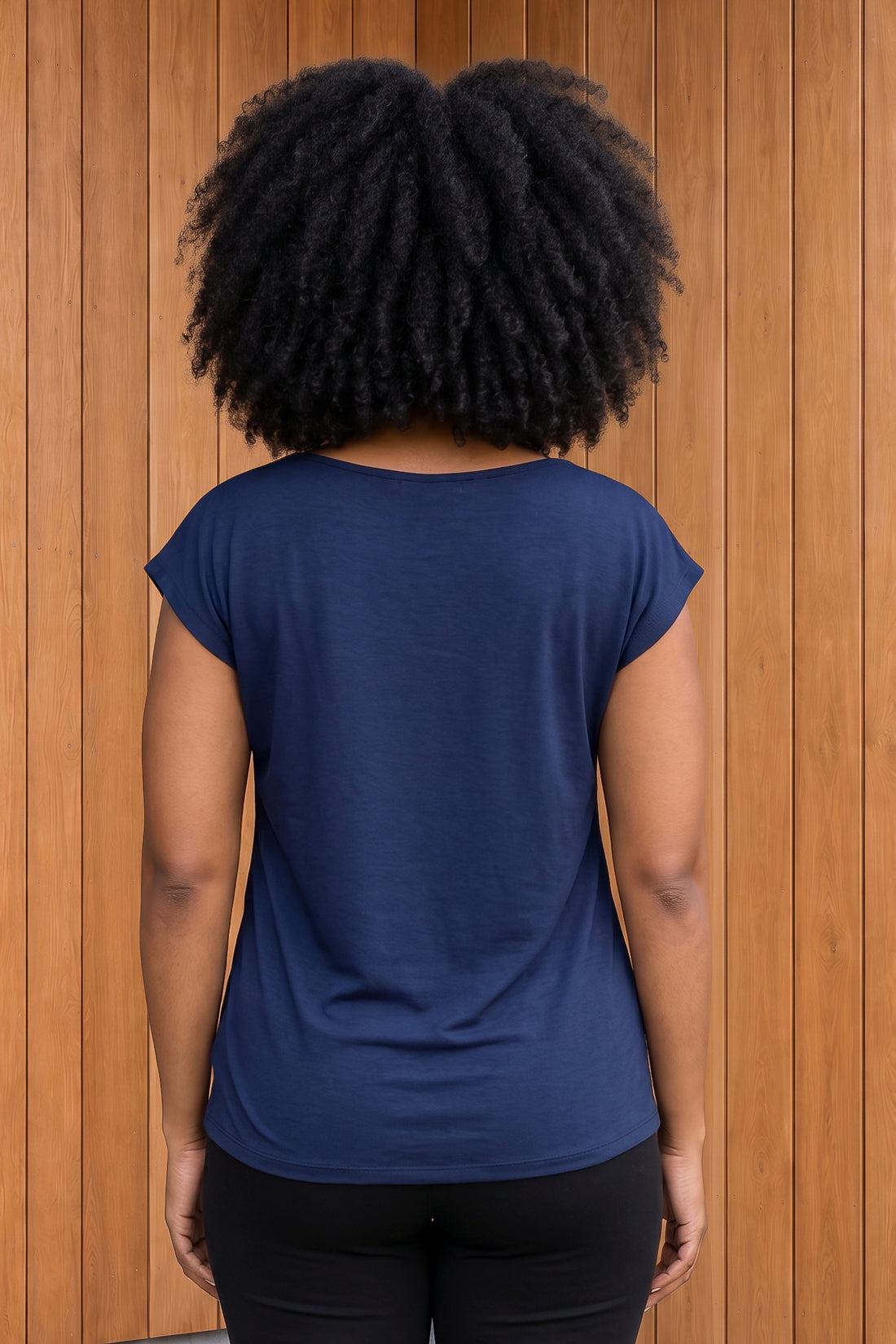 Koi Fish Navy Cowl Tee
