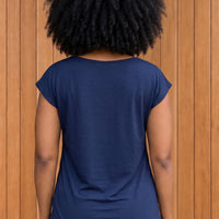 Koi Fish Navy Cowl Tee