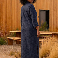 Denim Printed Caftan