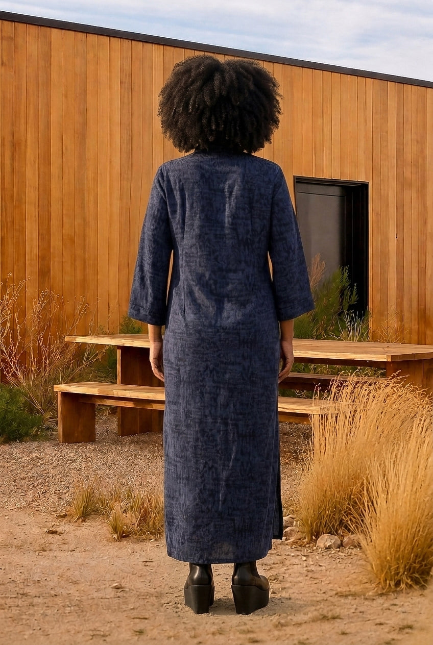 Denim Printed Caftan