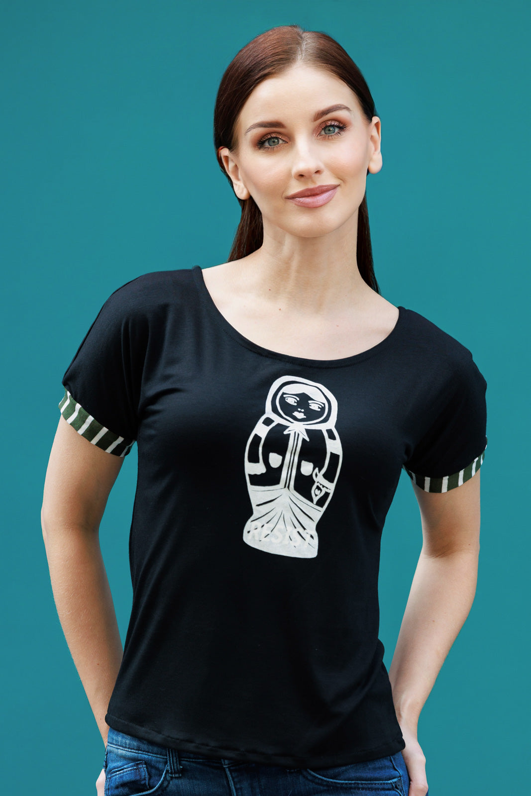 Matrushka Doll Top with Trim