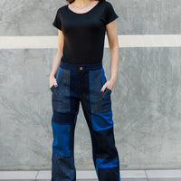 Denim Patchwork Trousers