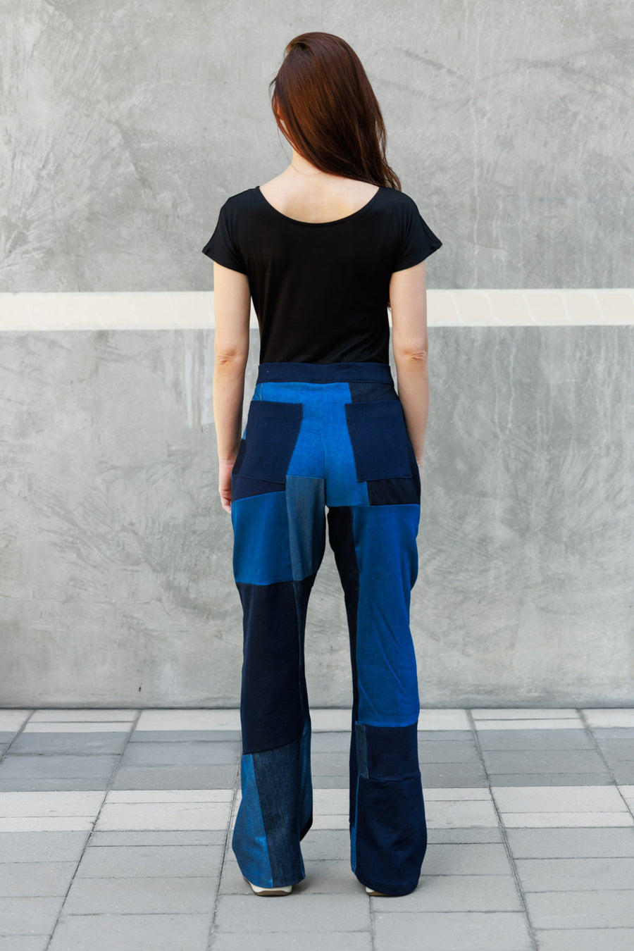 Denim Patchwork Trousers