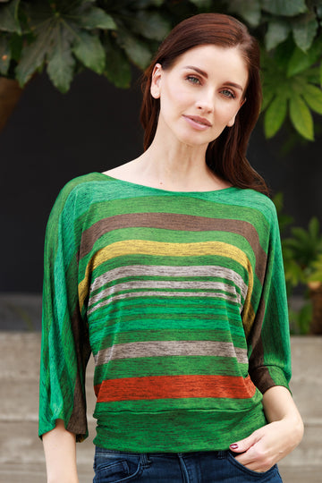 Slinky Green Dolman Top