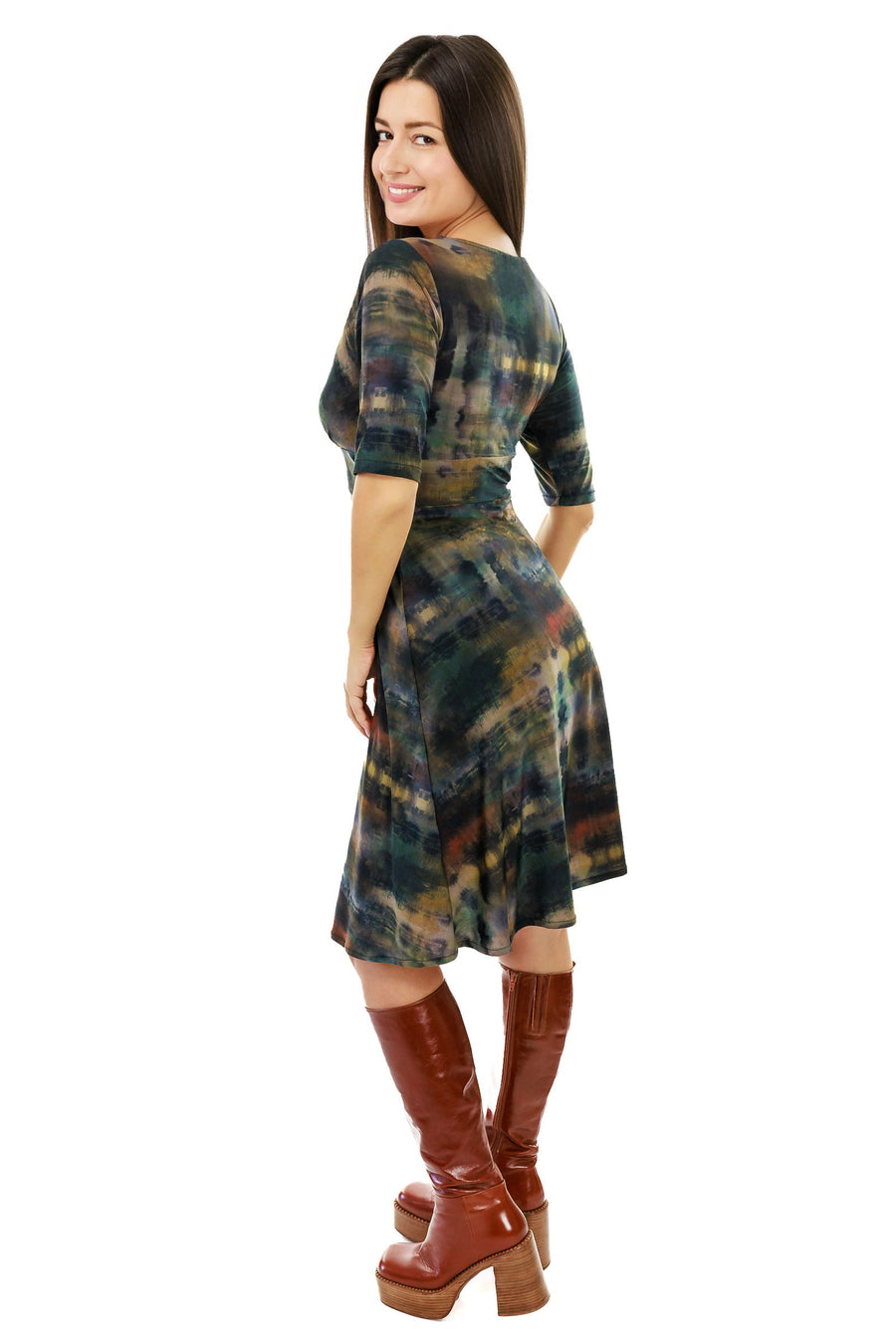 Autumn Weave Wrap Dress