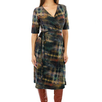 Autumn Weave Wrap Dress