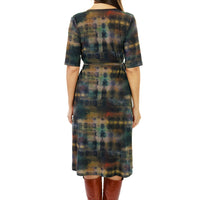 Autumn Weave Wrap Dress