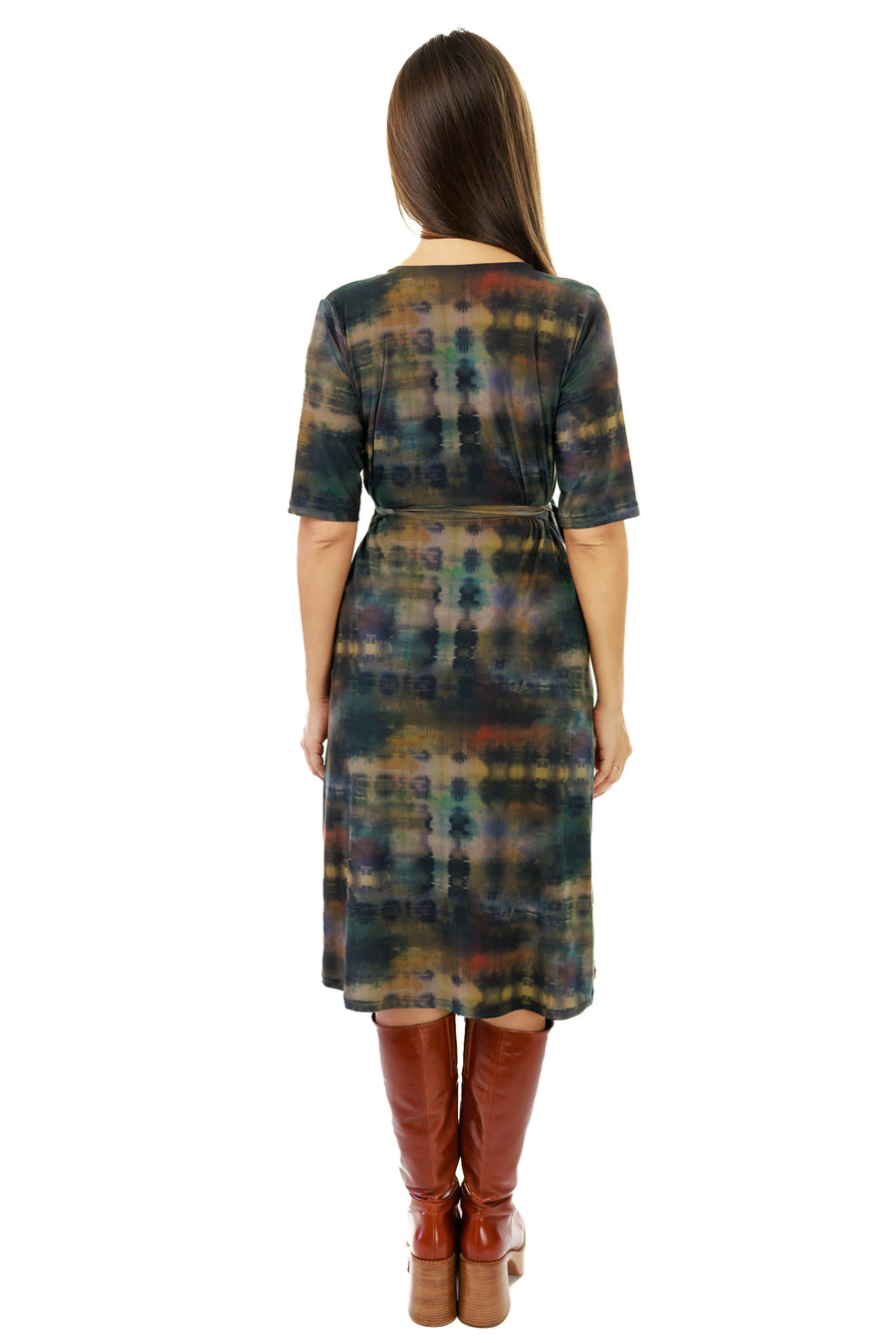 Autumn Weave Wrap Dress