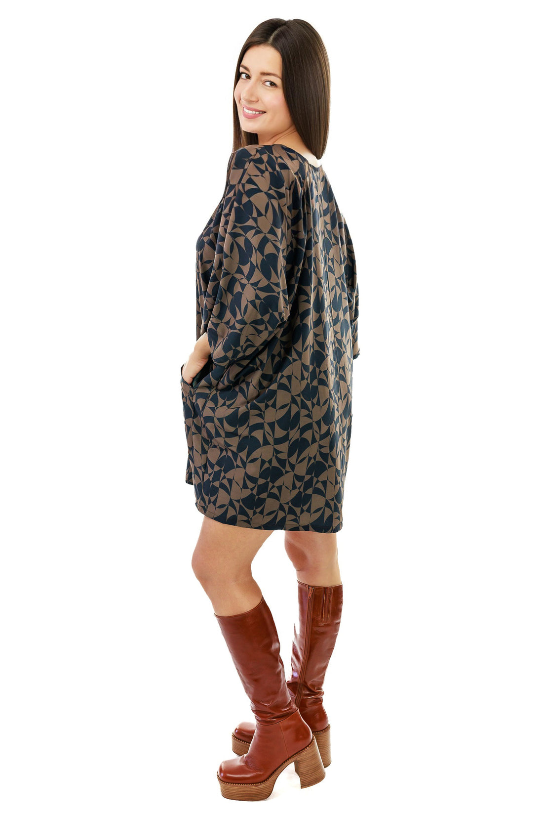 Geo Moons Dolman Dress