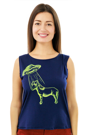 Alien VS Shetland Pony Tank Top