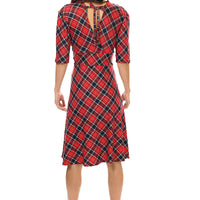 Red Plaid Veronica Lake with Sleeves