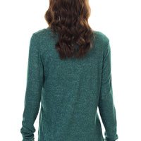 Green Gray Cowl Sweater