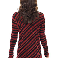 Cozy Red Striped Sweater