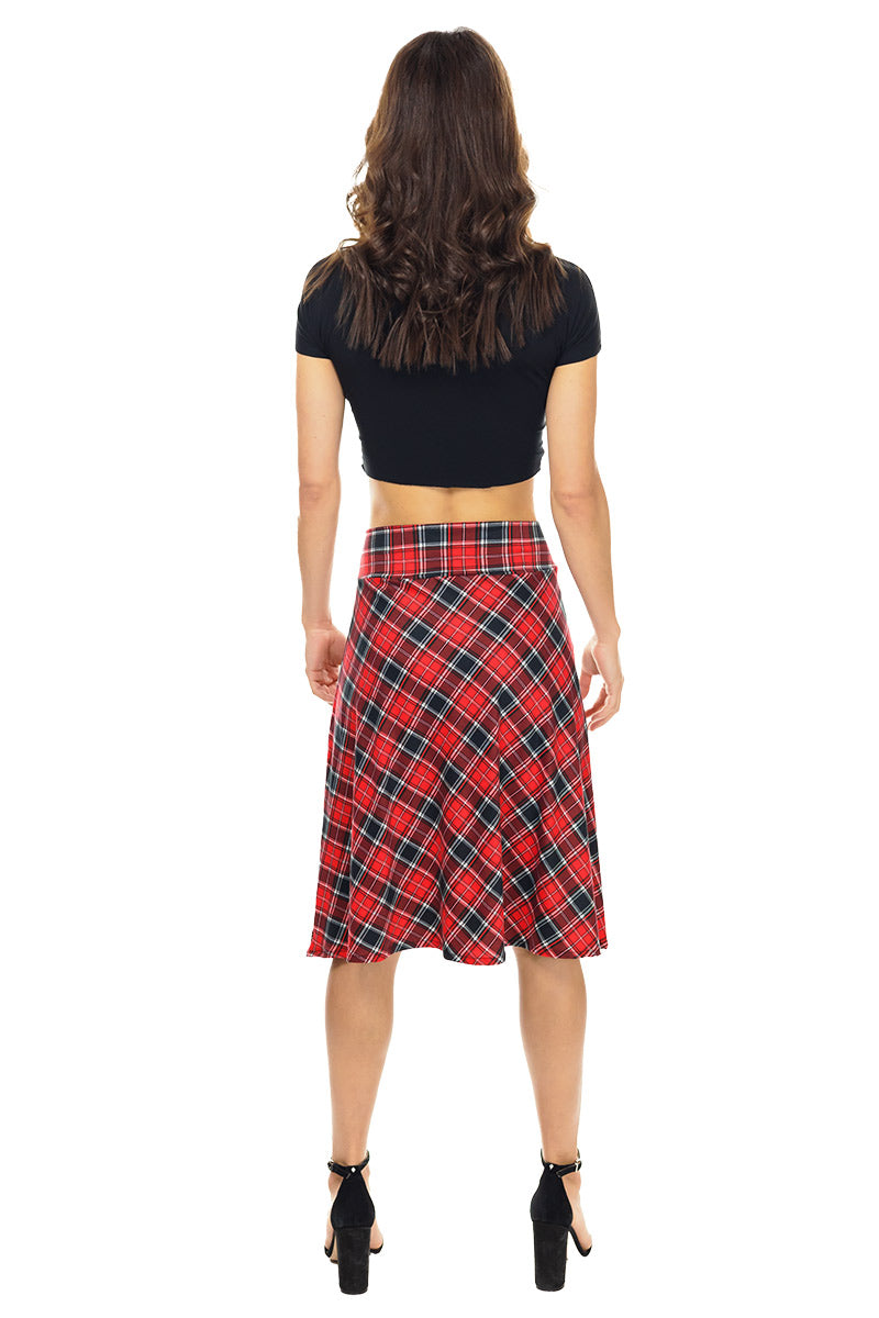 Red Plaid Cleopatra Skirt