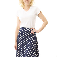 Navy Dot Cleo Skirt