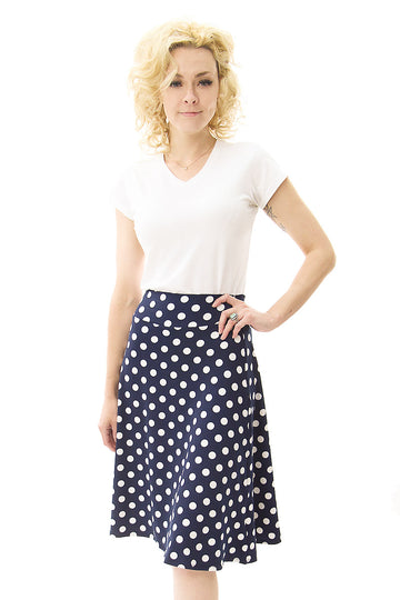 Navy Dot Cleo Skirt
