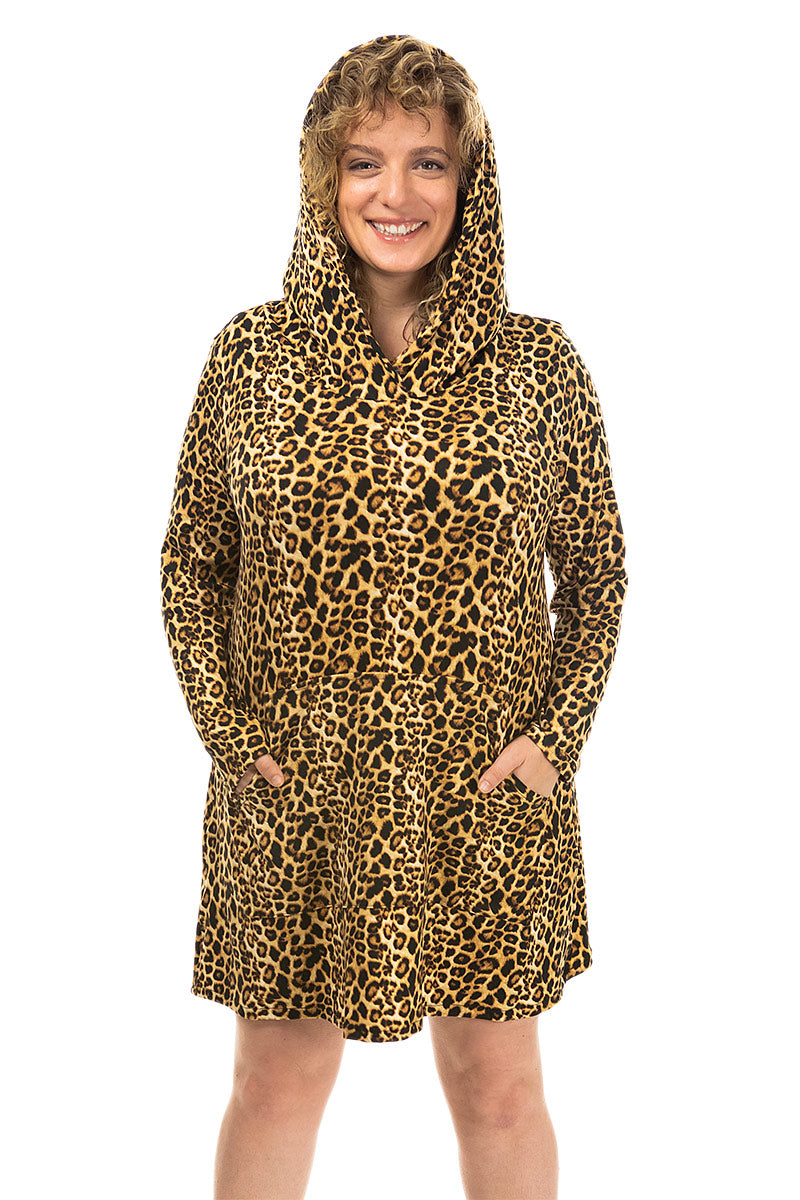 Classic Cheetah Hoodie Dress