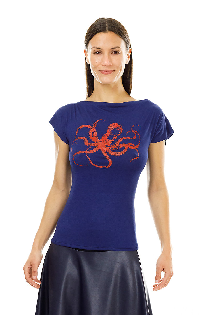 Navy Octopus T-Shirt