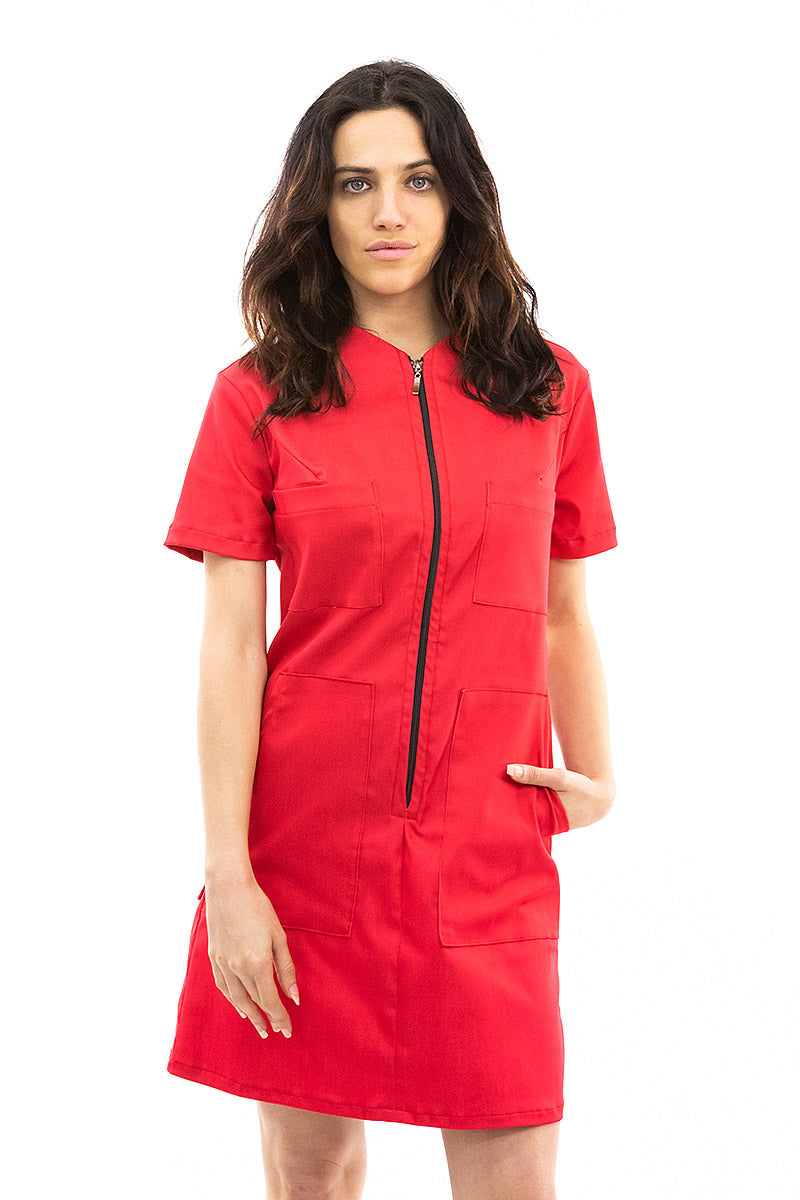 Red Coverall Dress