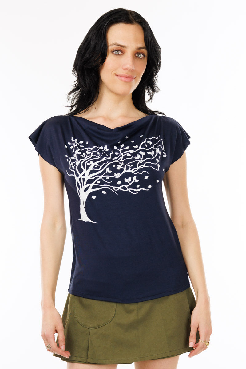 Navy Windy Willow Top