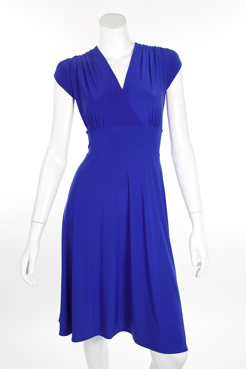 Royal Blue Veronica Lake Knee Length Dress