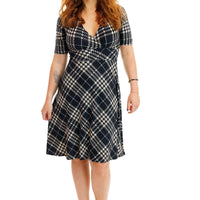Black and Cream Plaid Cleopatra with Sleeves