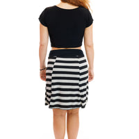 Black and Grey Pieced Skirt
