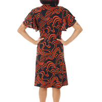 Racetrack Ribbon Tie Keyhole Dress