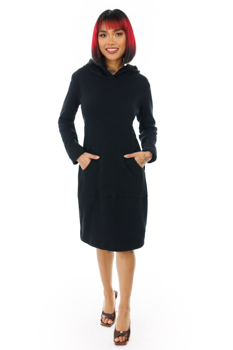 Classic Black Hoodie Dress – Matrushka